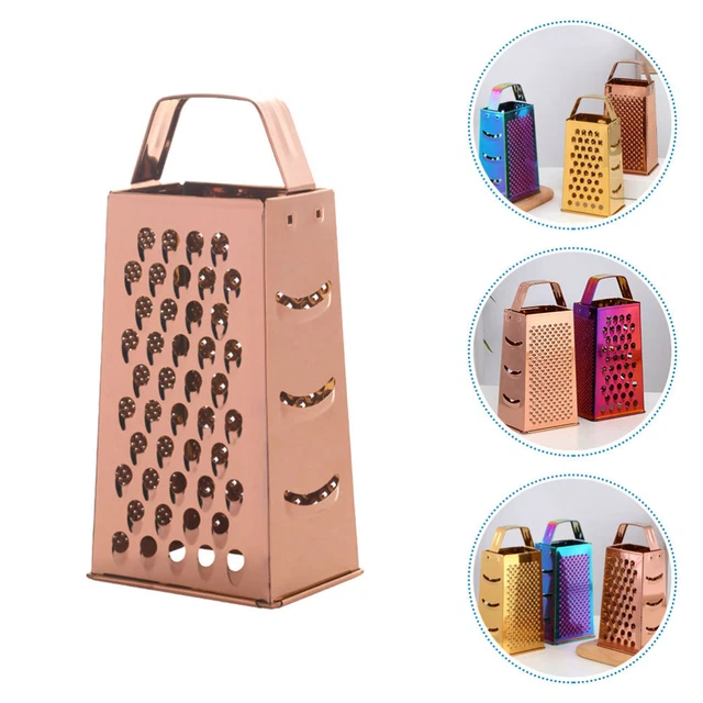 Grattugia maniglia in acciaio inox, grattugia per formaggio 4 lati, pialla per frutta e verdura