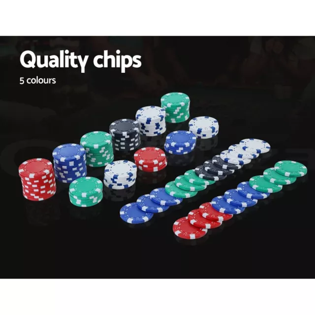 Poker Chip Set 300PC Chips TEXAS HOLD'EM Casino Gambling Party Game Dice Cards 3