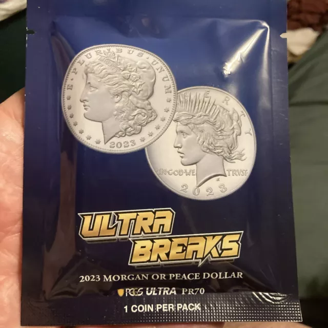 2023 Ultra Breaks Unopened Morgan/Peace Dollar REVERSE PROOF 70 SILVER  Bullion