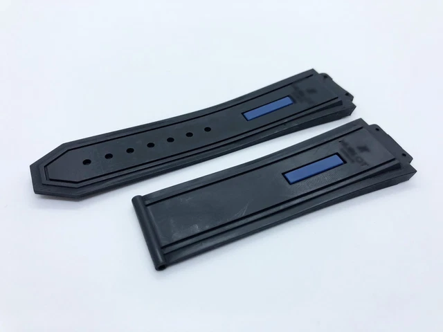 Black Blue SILICONE/RUBBER 26/22mm STRAP/BAND FIT HUBLOT F1 Big Bang Watch