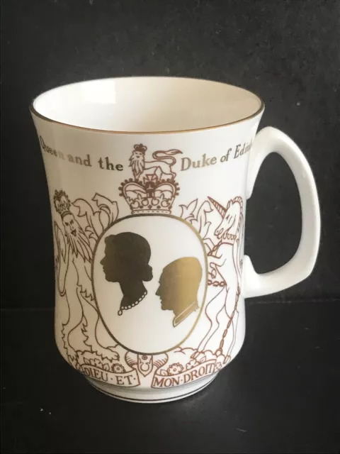 Queen Elizabeth & Prince Philip 1972 silver wedding mug by Crown Staffs-Ltd Ed