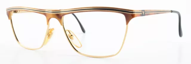 VOGART LINE POLICE 80er Vintage Brille Mod.3016 Col.010 Gold Braun Unisex Eckig 2