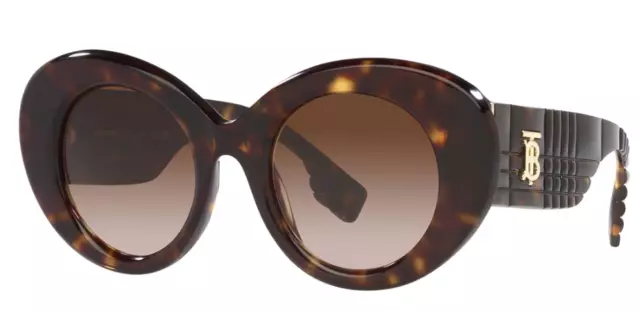 Burberry BE4370U 300213 Dark Havana/Brown Gradient Cat Eye Women's Sunglasses