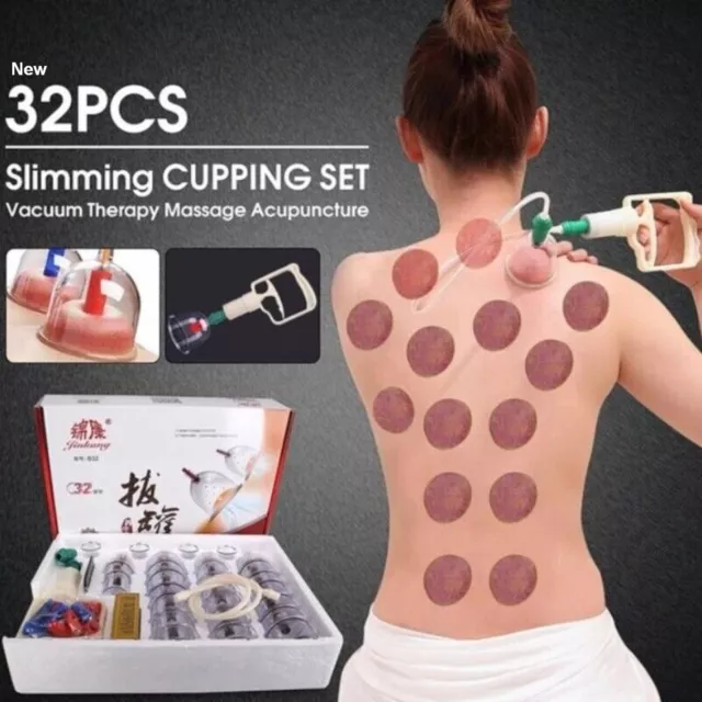 Massage Cups Vacuum Massage Cupping Kit Pain Relief Acupuncture Suction Massager