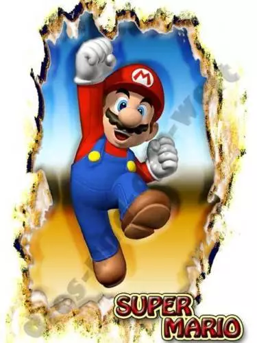 ★ Cooles SUPER MARIO Bügelbild oder Flicken NEU 11x16 GROSS