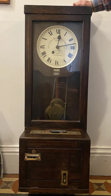 GLEDHILL BROOK ANTIQUE Time Recorder Clocking in Machine Full Working ...
