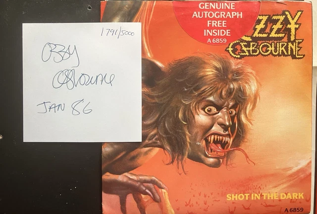 オジー・オズボーン /Shot InThe Dark レコード 直筆サイン付 オジー・オズボーン /Shot InThe Dark レコード 直筆サイン付