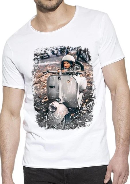 T-Shirt vespa vintage Uomo Abbigliamento 100% Cotone Taglia dalla S a XXL 2