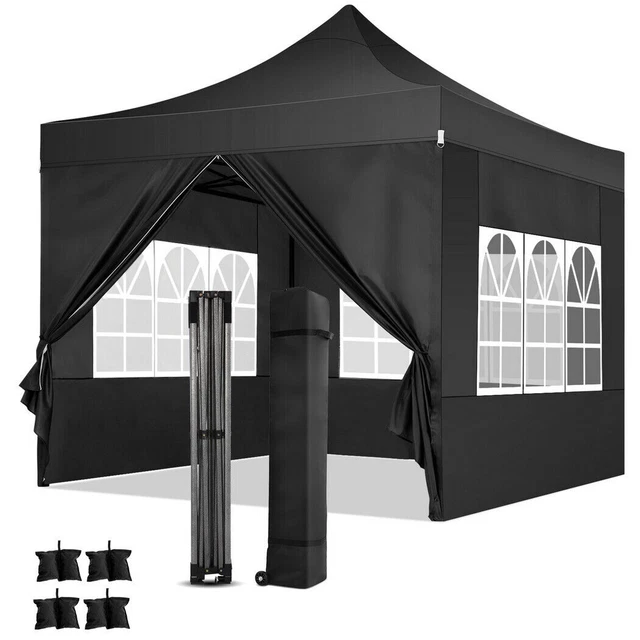 Pavillon 3x3m Pop Up Faltpavillon Wasserdicht & UV Gartenzelt Partyzelt Festzelt