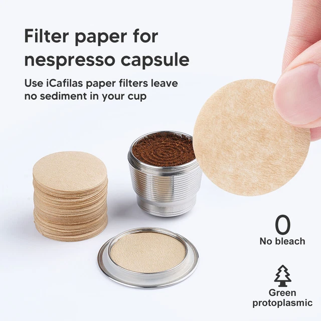 Papier Filtre Café 53 Mm - 800 Pièces Non Blanchi - Pour Machine à Espresso - 10