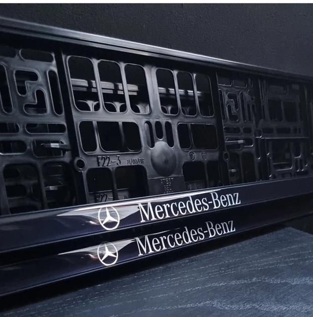 NEW X2 MERCEDES BENZ Number Plate Surrounds Holders Frames For Any