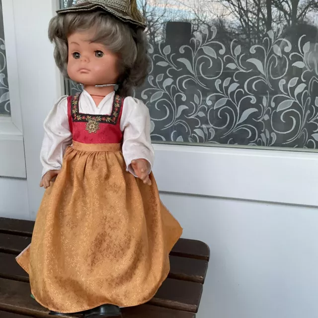 Modelpuppe Sammlerstück Puppe   mit Kleid 40 cm, mit Ständer
