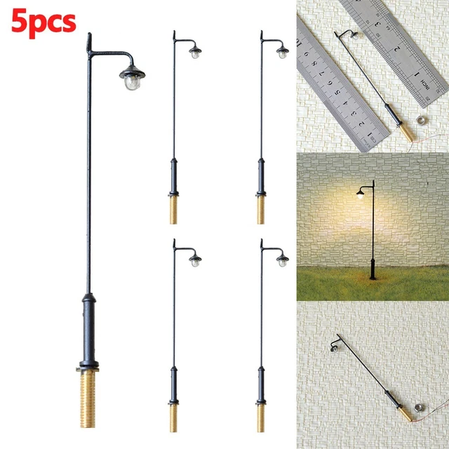 Lampadaire Simple électrique Voie HO 20 Volts JEP 66-10 - Éclairage Vintage Pour Train Miniature Accessoires Trains Miniatures