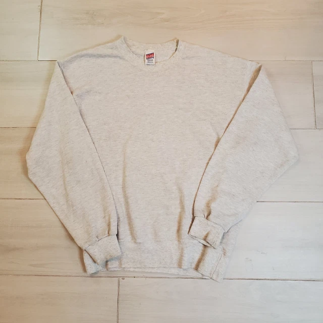 Vintage 90s M.J Soffe Blank Crewneck Sweatshirt Size Medium USA Made Gray