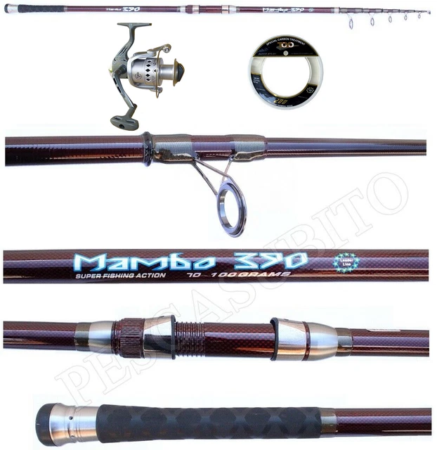 Kit Canna E Mulinello Per Pesca Surf Casting, Lancio 200g, Siluro Per Mare Mosso