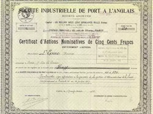 C22  -  Ste Industrielle De Port A L'anglais