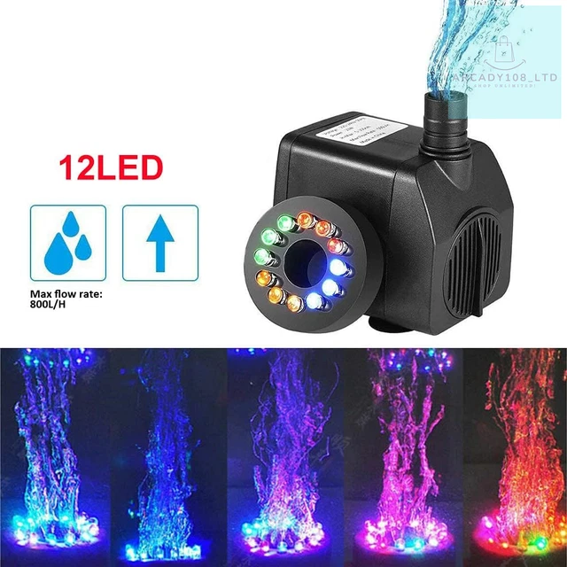 Electric Water Aquarium Feature Pump Submersible Water Pumps 800L/H Ultra-Quiet 2