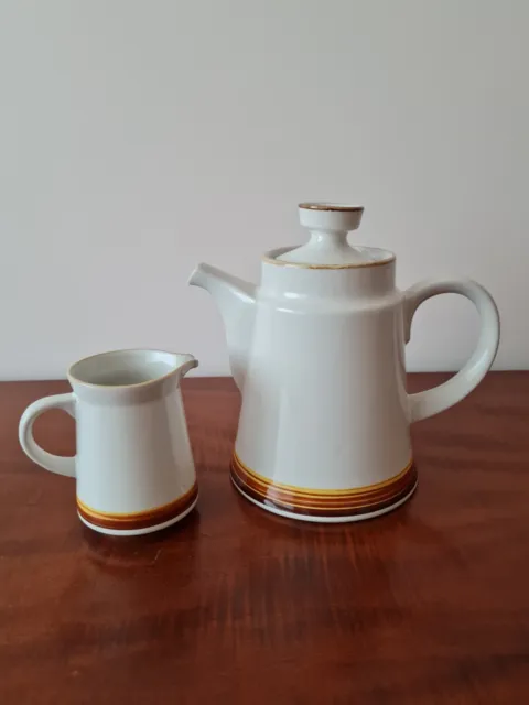 Vintage Endura by Wellin Korea Stoneware Coffee Pot and Creamer