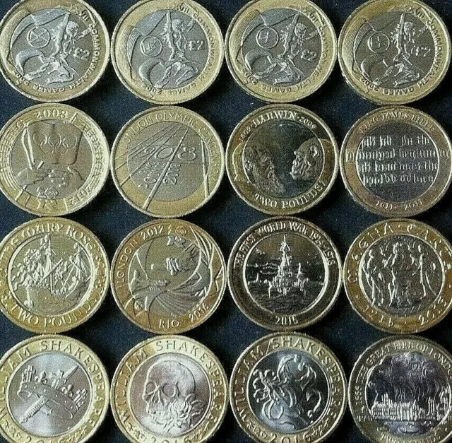 Rare Two £2 Pound Coin UK Coins Olympics Commonwealth NI Navy Bible Mary Rose