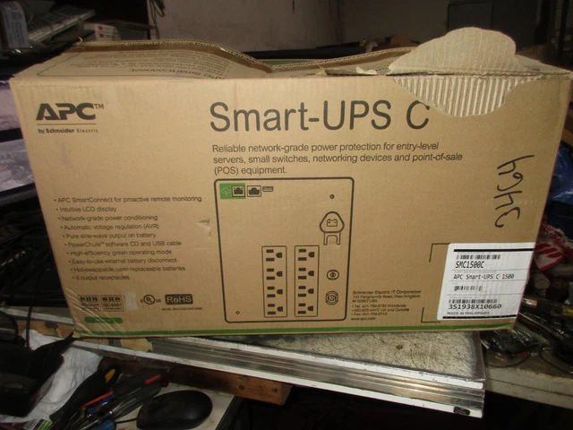 APC Smart-UPS C 1500VA 900W SmartConnect LCD 120V SMC1500C NEW OPEN BOX 2019 BAT