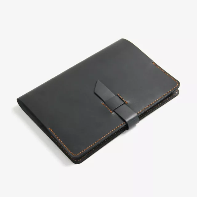 A5 Notebook Leather Journal Personalised Notebook Cover with Flap Closure 2