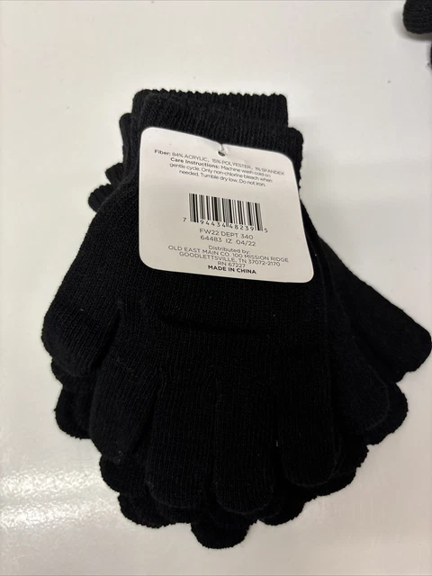 Unisex Kids’ Gloves 4 Pack Black