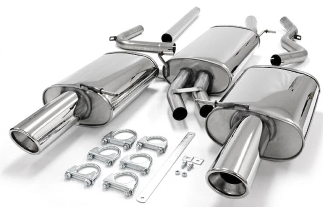 TA-Technix Duplex Impianto Acciaio Inox 1x100mm Audi A4 B7 berlina/Avant