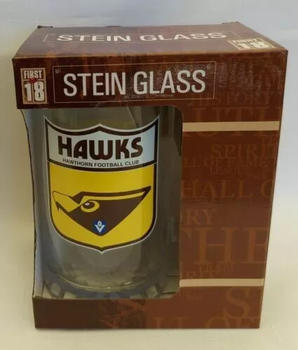 Hawks Hawthorn AFL Football Club Beer Stein in Gift Box