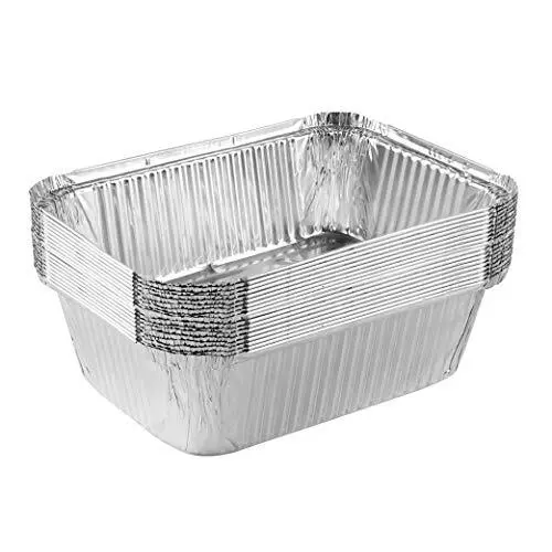 Disposable 5 Lb Aluminum Takeout Tin Foil Baking Pans 7'' X 10'' X 3'' Inch Bake