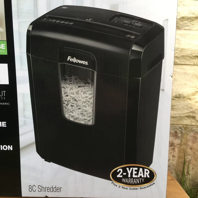 Fellowes M-8C 8 Sheet Powershred Shredder Cross Cut Quiet Operation Cross Cut 2