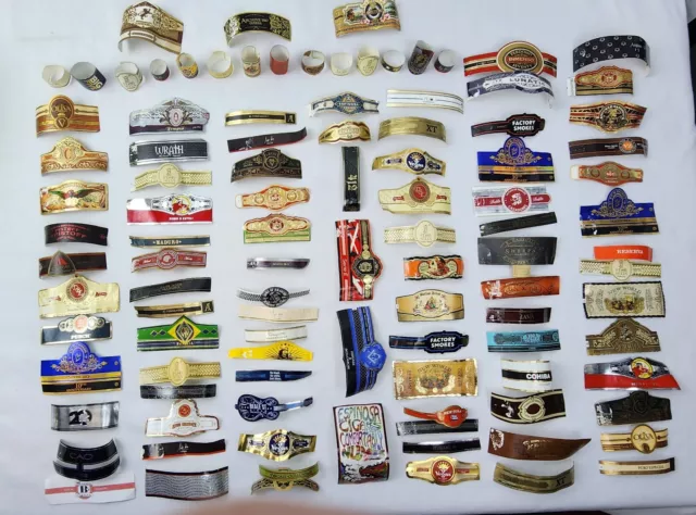 100+ Assorted Cigar Bands Foil & Paper Beale Street CAO Year Of The Rabbit Wrath