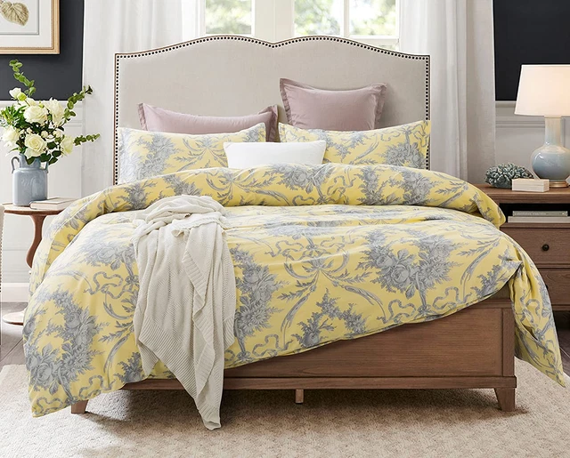 Toile De Jouy Victorian Damask Luxury Duvet Cover French Country Bedding Set Cot