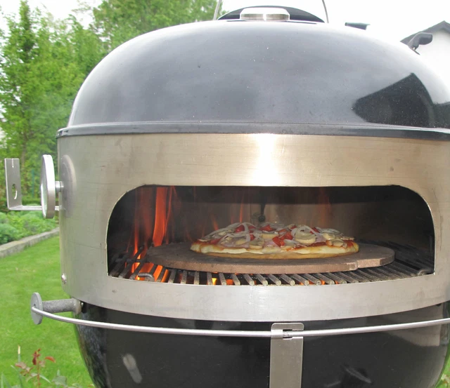 Pizzastein Brotbackstein rund 35cm für Backofen und Kugelgrill mit Rezept  Grill