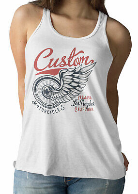 Custom Motorcycles Biker Pasadena Ladies Tank Top | Screen Printed - Womens Vest