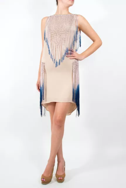 Haute Hippie Dip Dye Ombre Fringe Dress XS/S 2