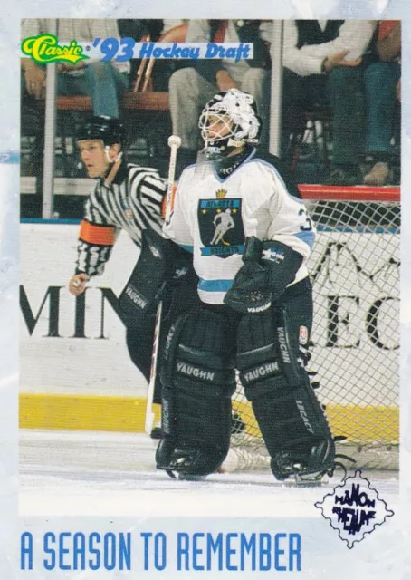 Manon Rheaume (Lady), Atlanta Knights, Rare 1993 Classic Draft Picks Ihl Card, 2