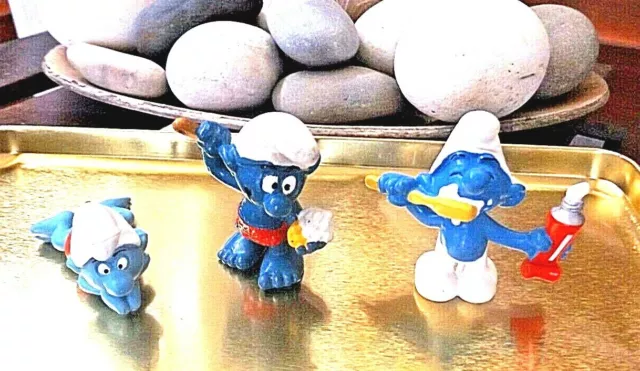 17 Smurfs Puffi Pitufos Lotto Lot Puffette Smurfettes Cupido Robot Natale Re Km 3