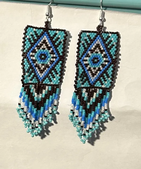 native american styled beaded earrings