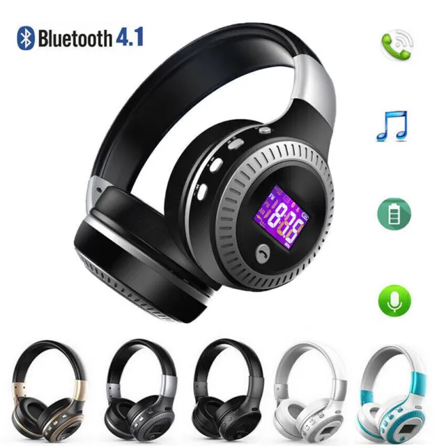 Zealot B19 Bluetooth 4.1 Wireless LCD Stereo TF MIC FM Headphone Headset Radio