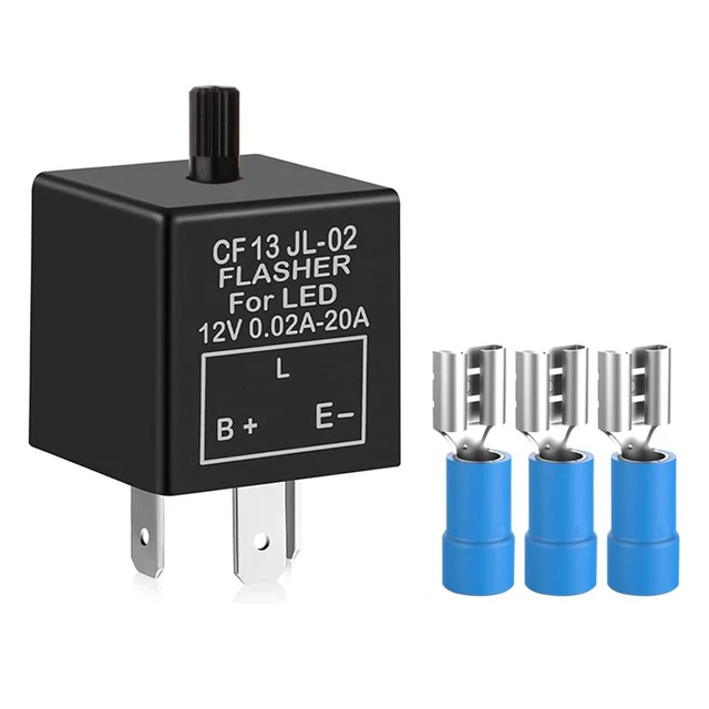 Relais Clignotant Réglable 3 Broches Pour LED - Compatible Véhicules Japonais - 12.8V 0.1W-150W - 10
