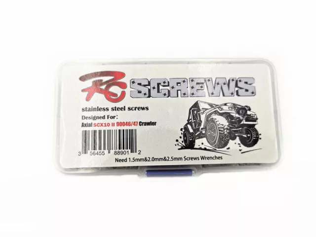 325 Stk/Set Edelstahl Schrauben Kit Für 1/10 RC AXIAL SCX10II Jeep AX90046/47 DE 3