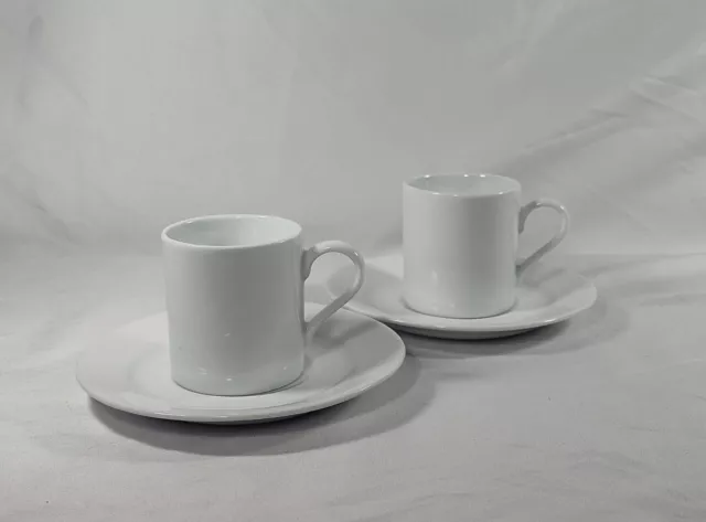 Espresso Demitasse Porcelain Cup And Saucer Set Fitz & Floyd Everyday White 2