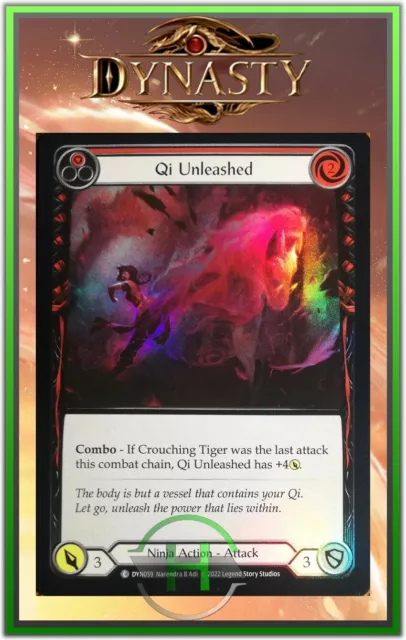 Qi Unleashed Rainbow Foil - FAB:Dynasty - DYN059 - Carte Officielle Anglaise