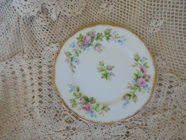 Roslyn Made In England Side Plate "Moss Rose" Fine Bone China 15.5Cm Lot 2.