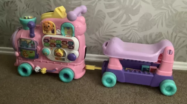 VTECH 4 IN 1 Alphabet Train Push And Ride Pink 10.00 PicClick UK
