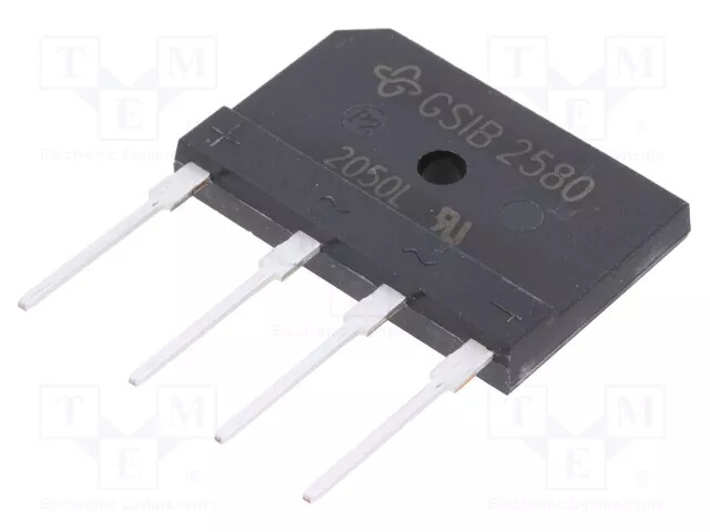 Einphasen Bridge Rectifier Urmax : 800V If: 25A Ifsm : 350A GSIB2580-E3/45 E