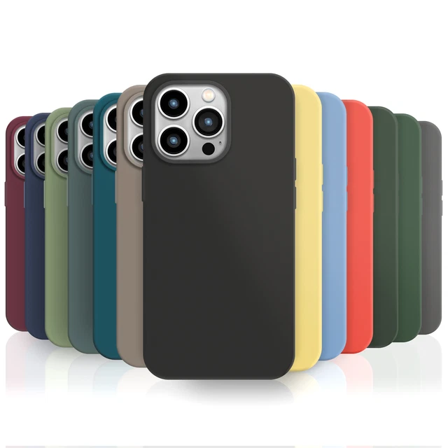 Hülle für iPhone 13 12 11 / Pro / 8/ XS / XR Handy Silikon Case Mikrofaser Cover