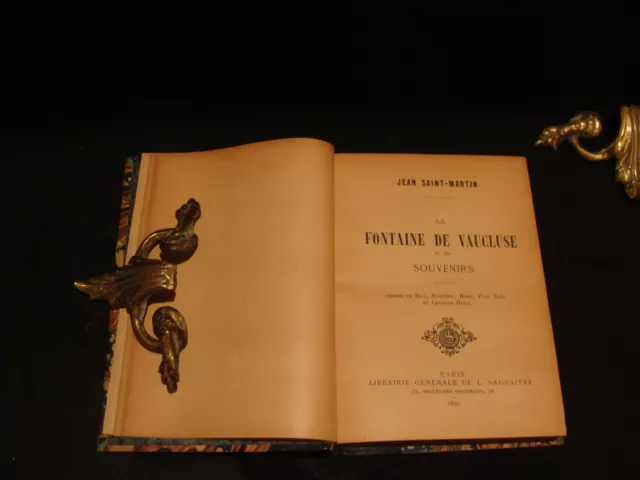 La fontaine de Vaucluse par Jean Saint Martin 1891 dédicace de l’auteur