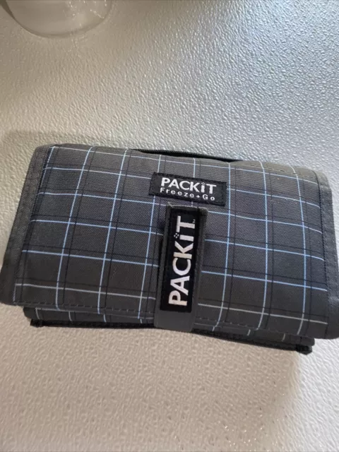 PackIt Freezable Lunch Bag with Zip Closure, Dark charcoal block PackIt Freezable Lunch Bag with Zip Closure, Dark charcoal block