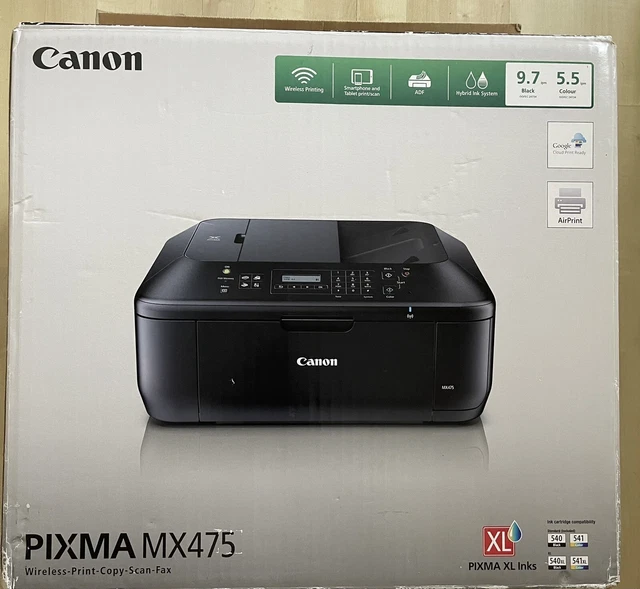 CANON PIXMA MX475 All in One Inkjet Printer Black 0.99